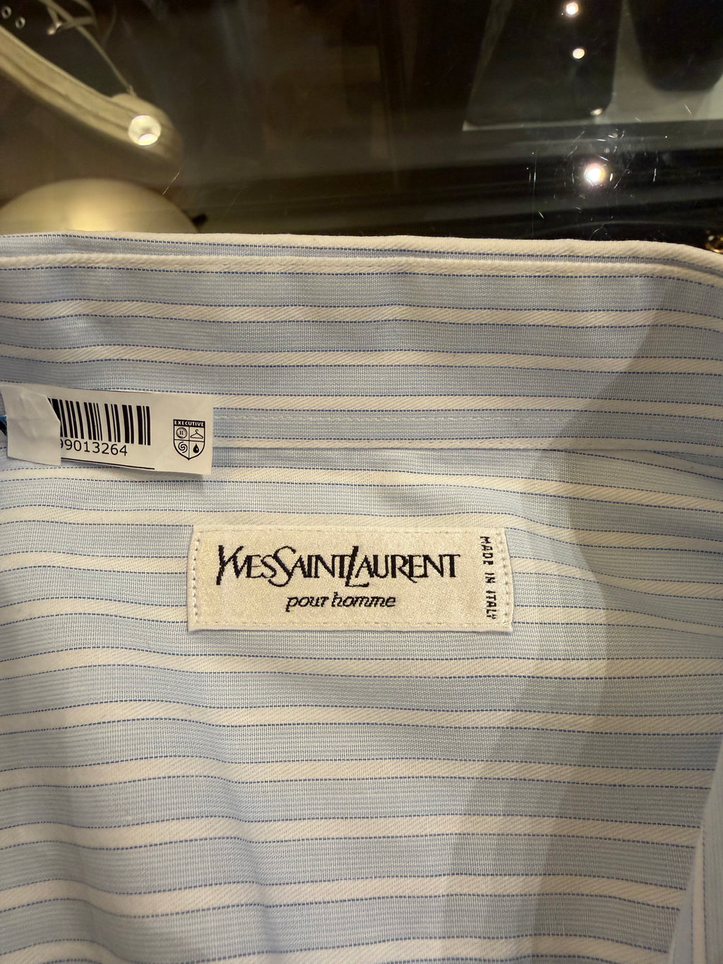Saint Laurent Striped Button
Down Shirt - Blue