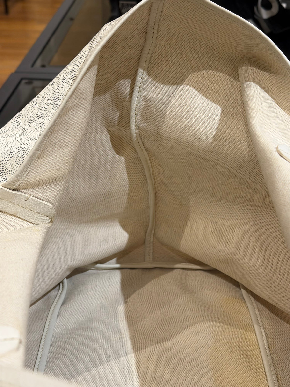 Goyard Saint Louis PM Tote Bag White