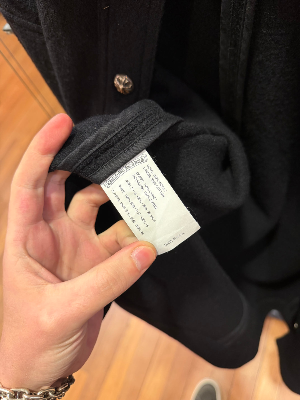 Chrome Hearts ‘Lola’ Wool Peacoat