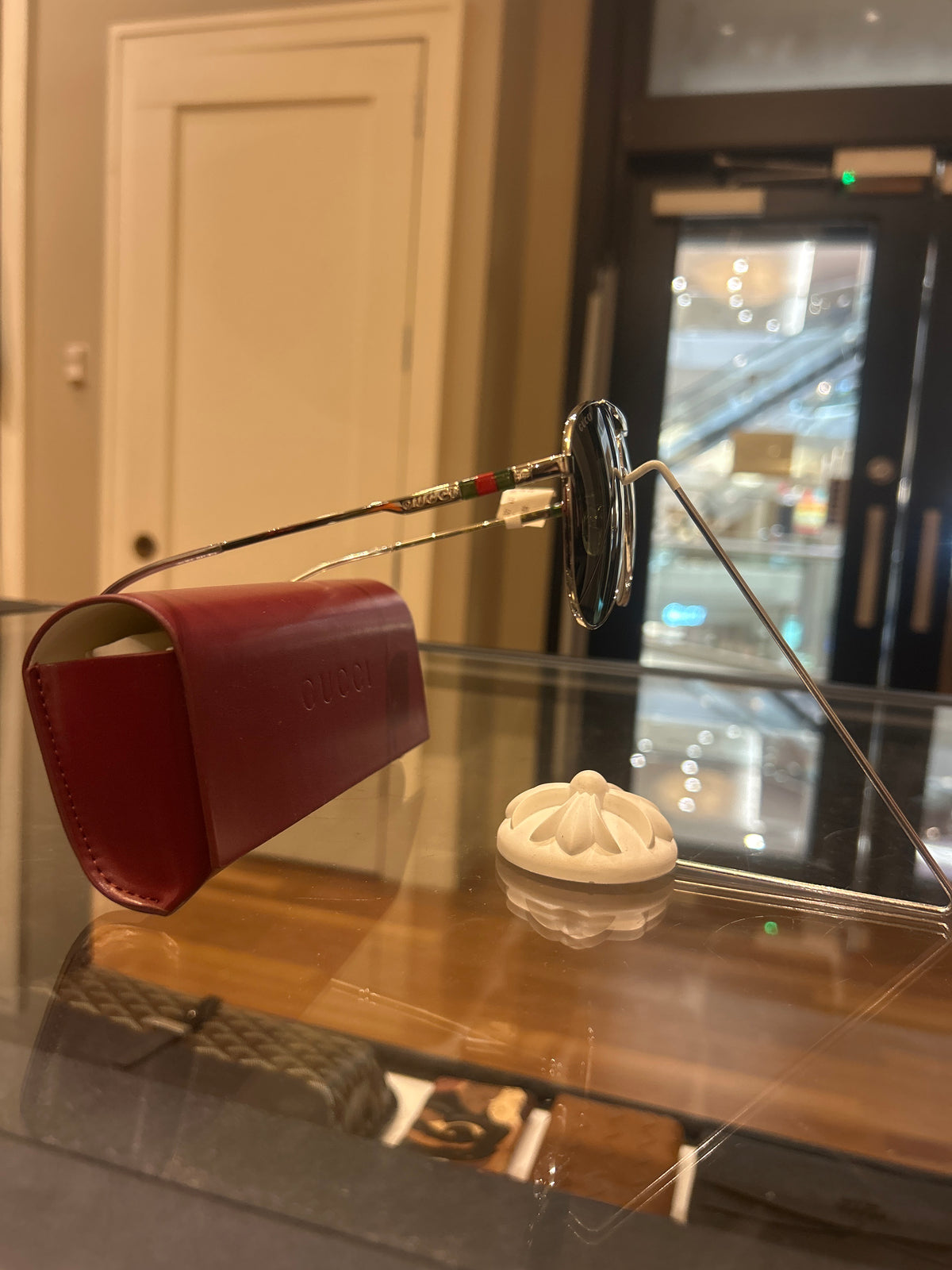 Gucci Aviator Grey Tinted Sunglasses