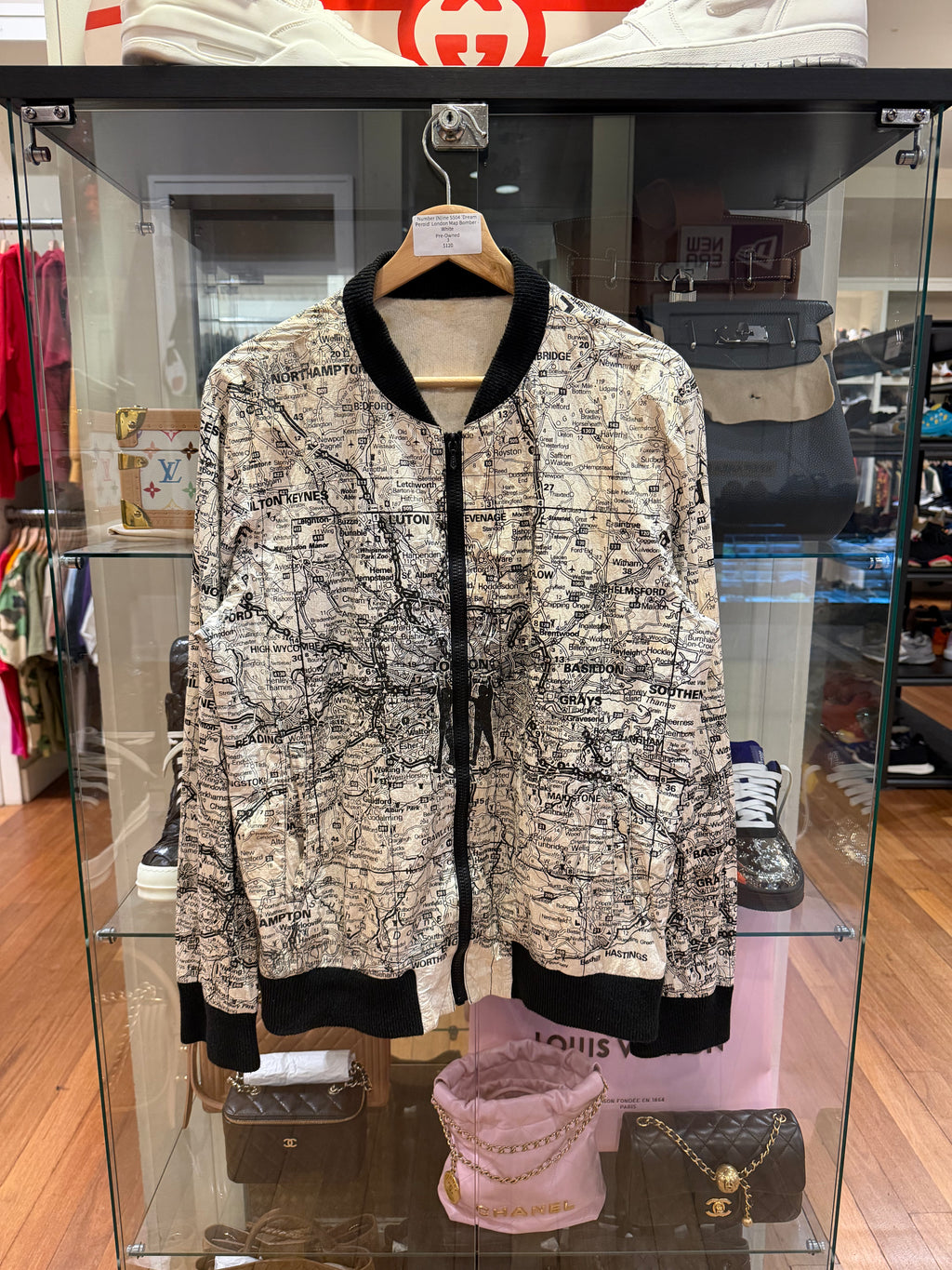 Number (N)ine SS04 'Dream Peroid' London Map Bomber -
White