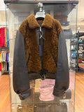 Prada Shearling & Leather Belted Jacket