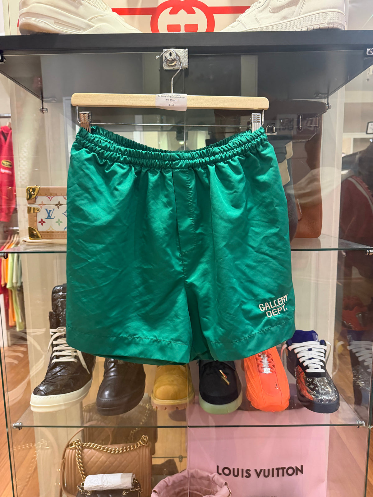 Gallery Dept. Nylon
Embroidered Shorts - Green