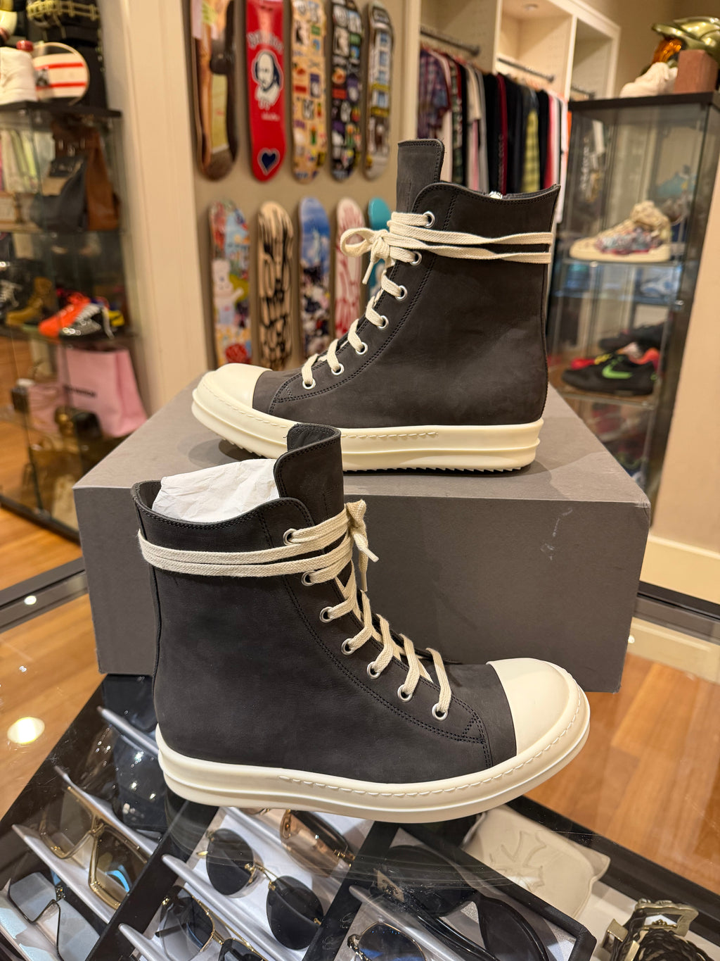 Rick Owens Ramone High School- Charcoal Suede