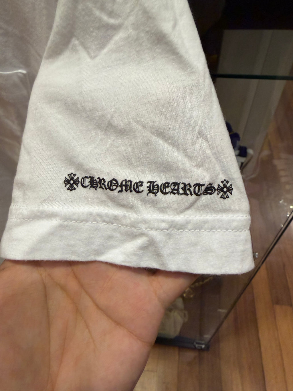 Chrome Hearts Neck Logo Tee - White