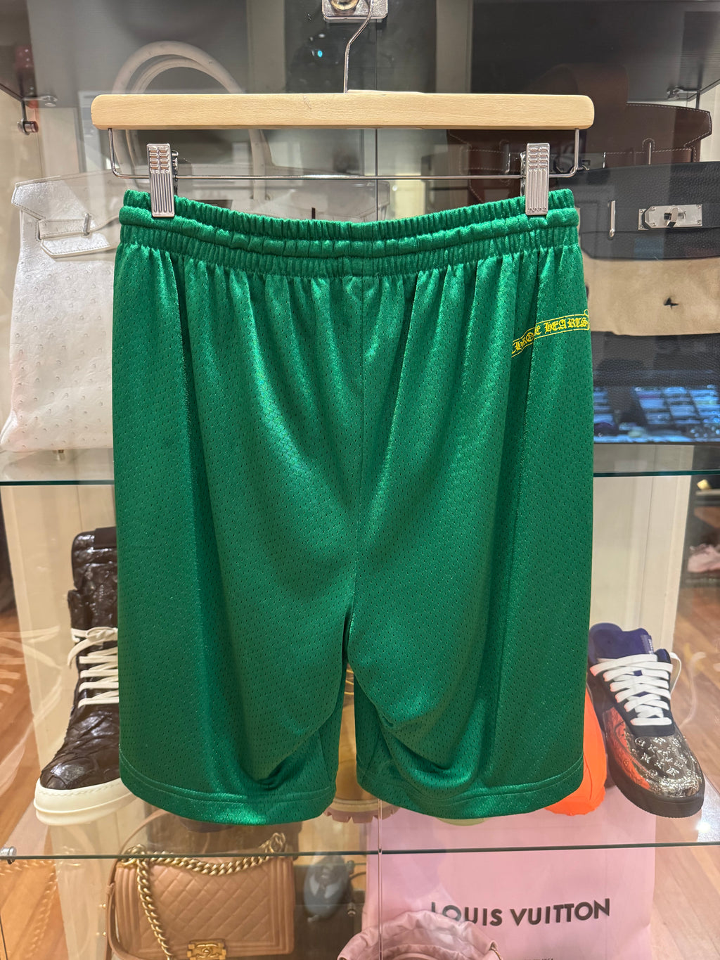 Chrome Hearts Varsity Mesh Shorts - Green