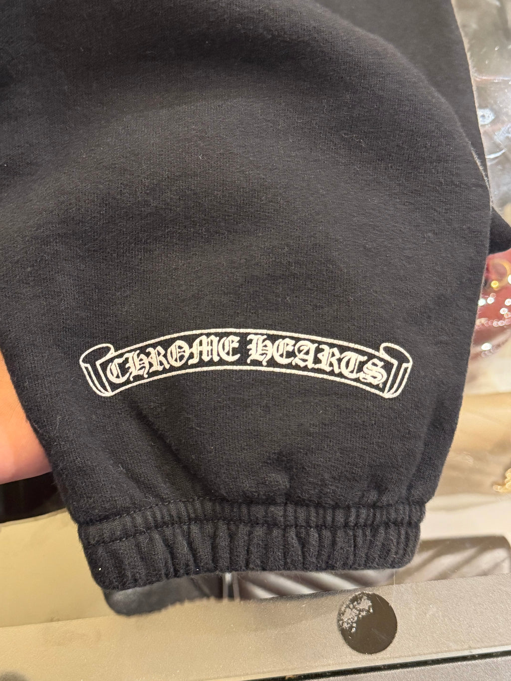 Chrome Hearst Cemetery
Horseshoe Sweatpants -
Black/Red/White