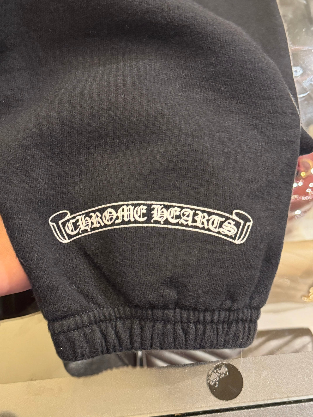Chrome Hearst Cemetery
Horseshoe Sweatpants -
Black/Red/White
