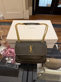 Saint Laurent Lambskin Mini Niki Bag - Olive Green