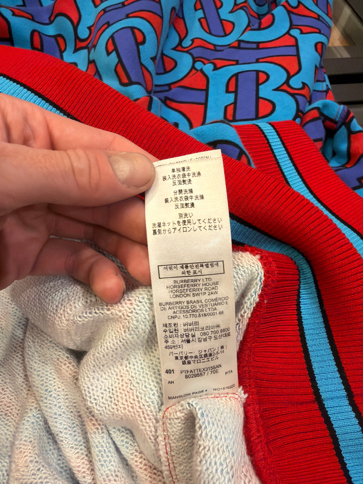 Burberry Manslow Multi TB Logo Hoodie