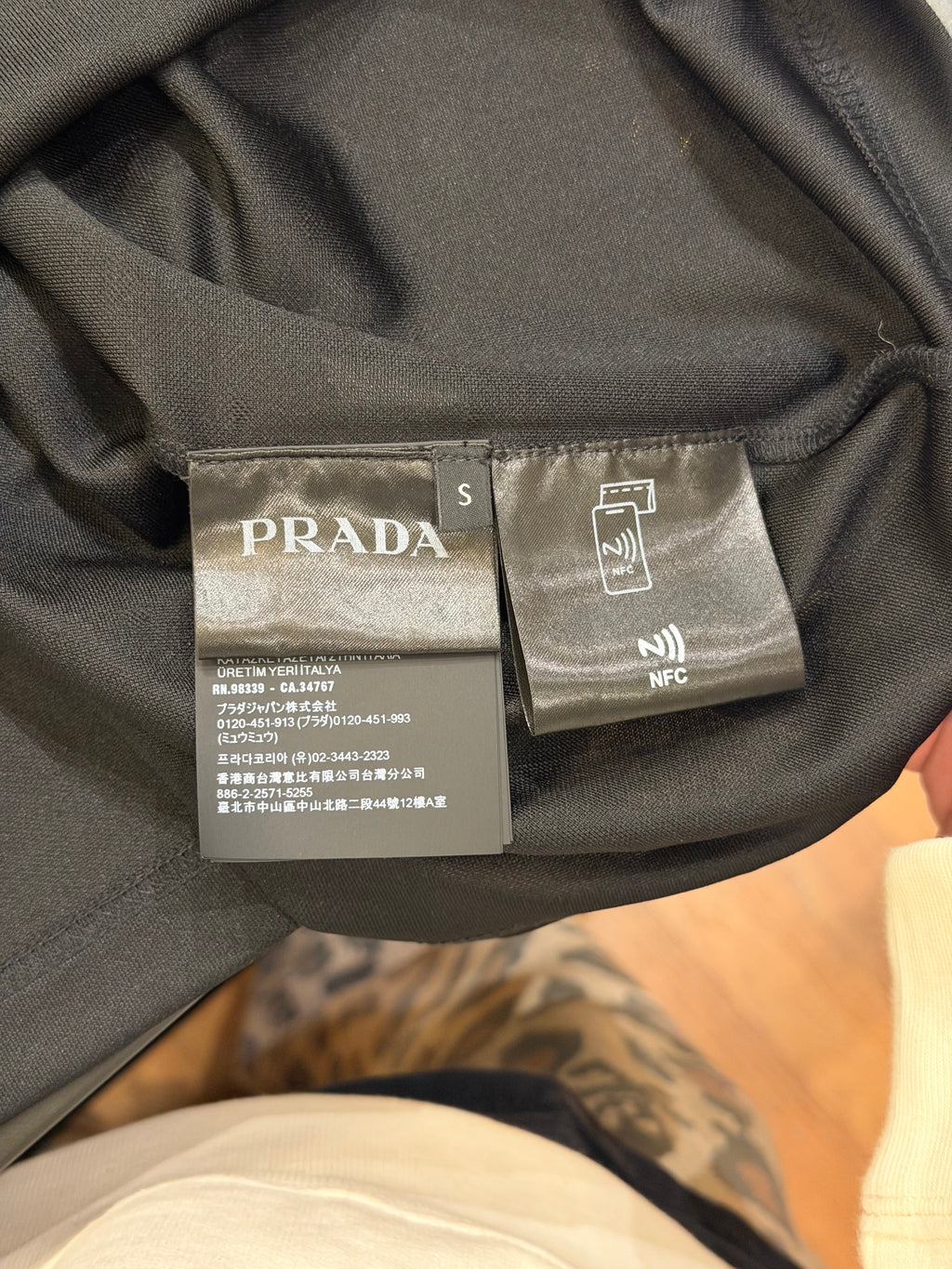 Prada Technical Fabric Tonal Jaquard Jersey- Black