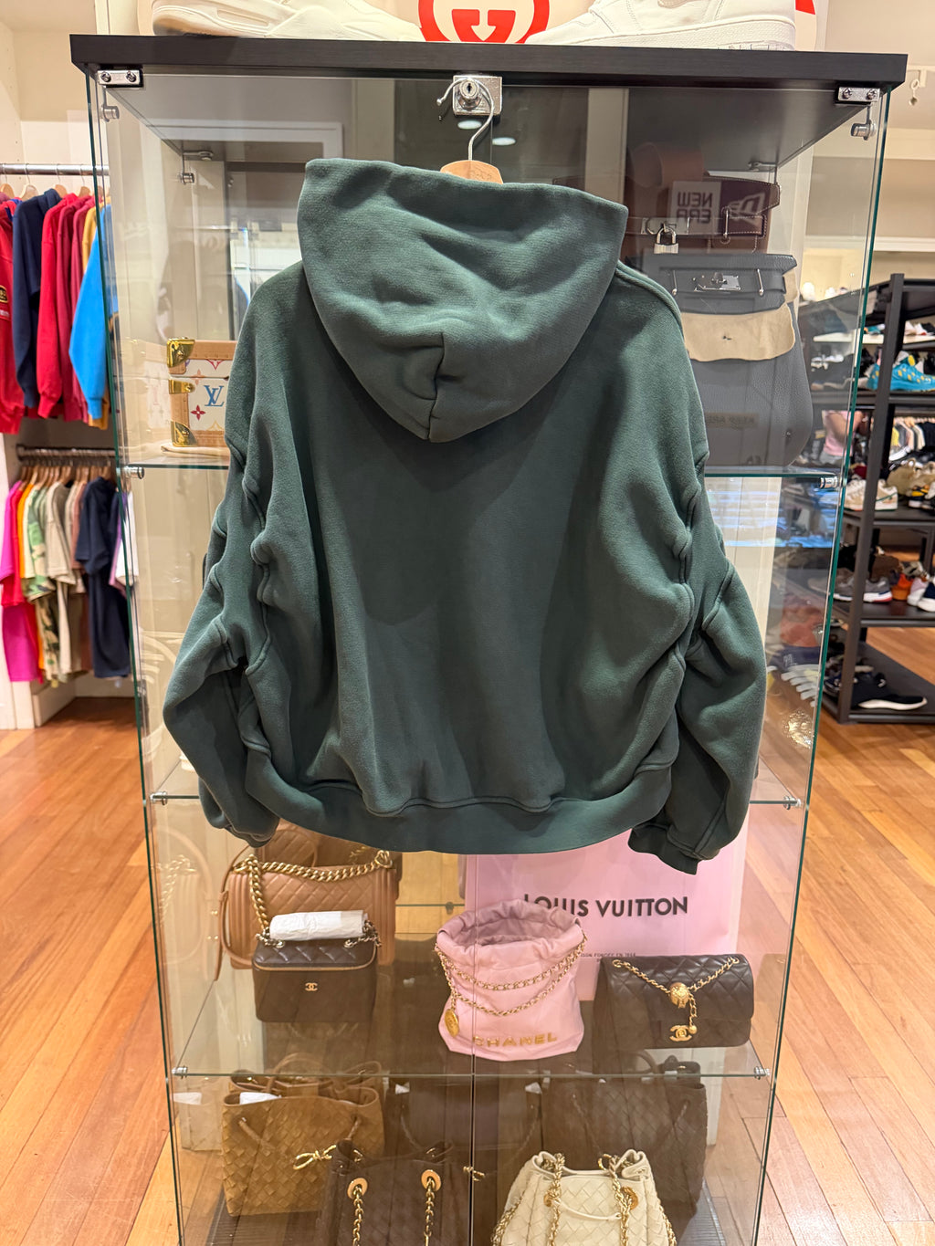 Alexander Wang Oversized Cropped Hoodie - Green