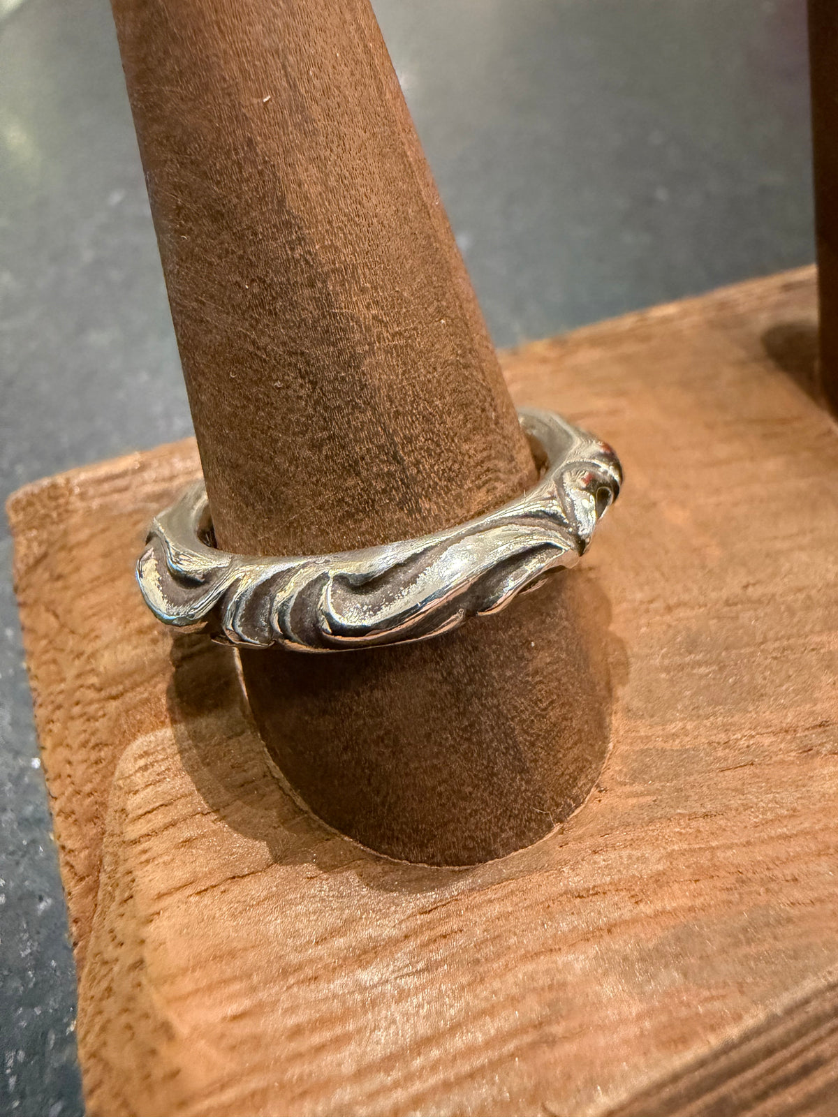 Chrome Hearts Scroll Band Ring Silver - Size 10