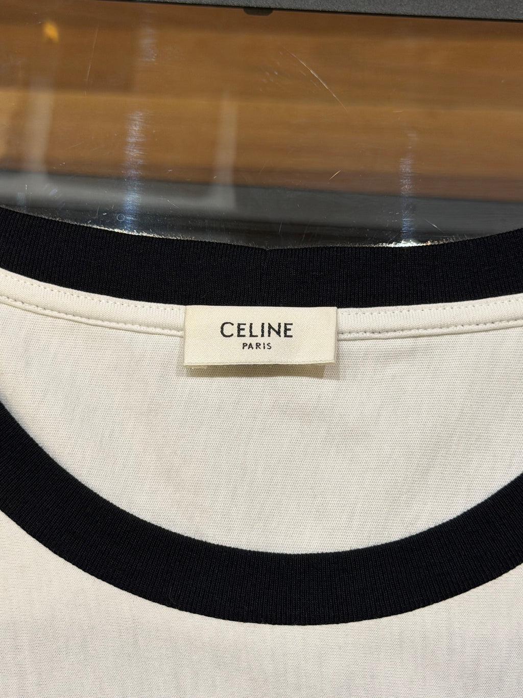 Celine Loose Checkered Logo Tee
