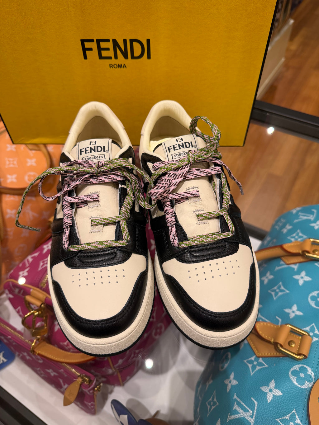 Fendi Match FF Low Top Sneakers - Black/White