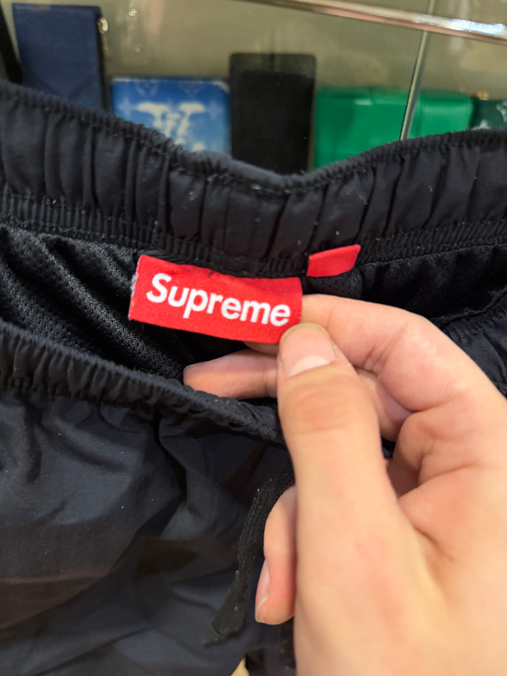 Supreme Spellout Embroidered Track Pants - Black