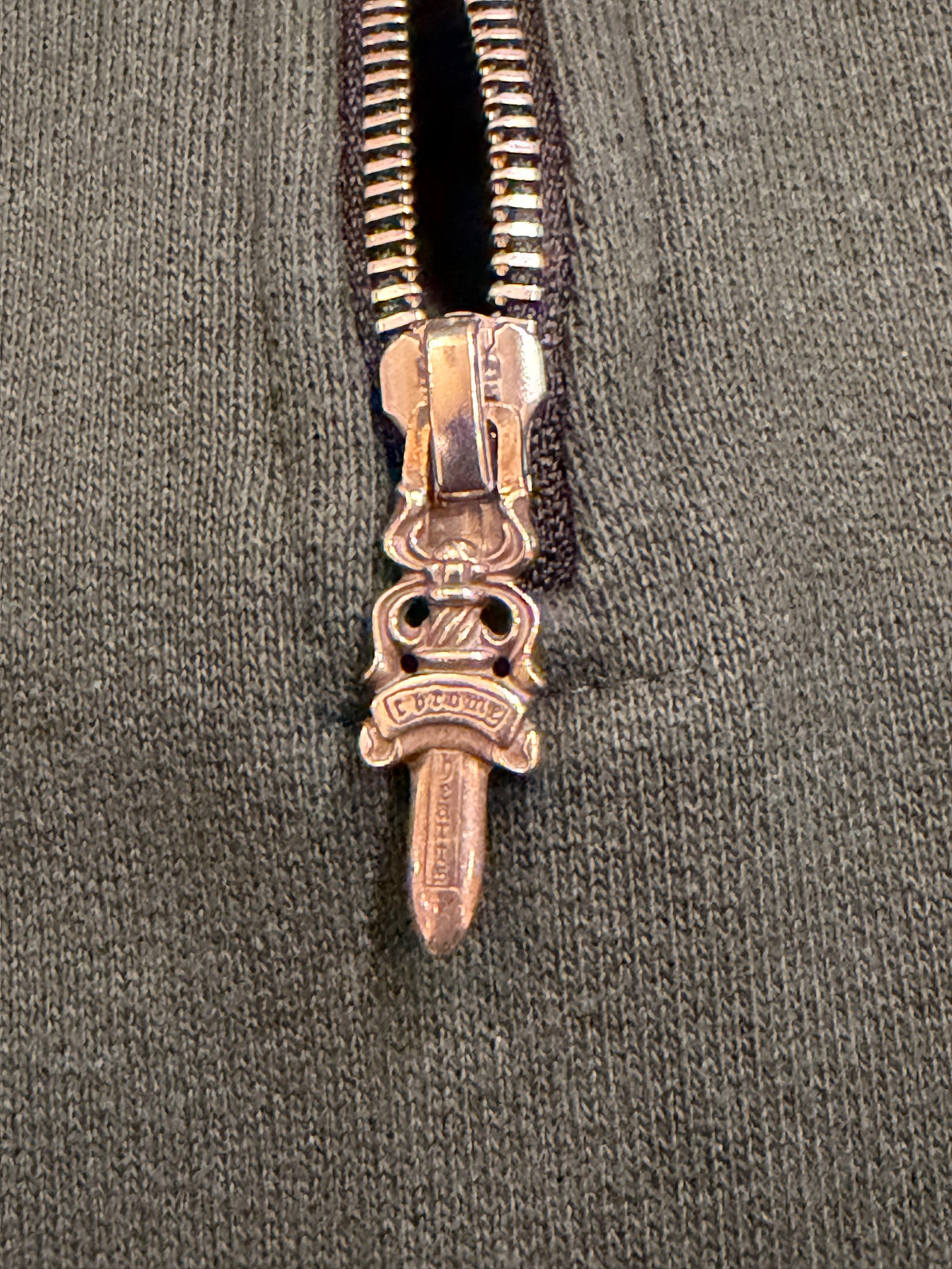 Chrome Hearts Script
Embroidered Q-Zip - Forest
Green