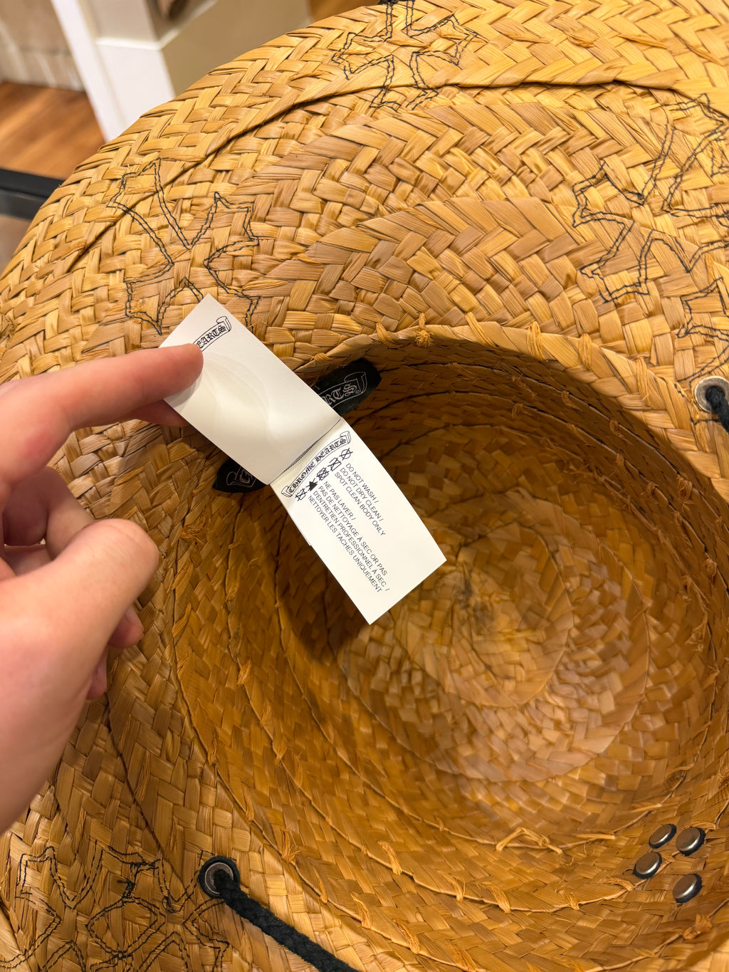 Chrome Hearts Cross Patch Straw Hat - Silver Embellished