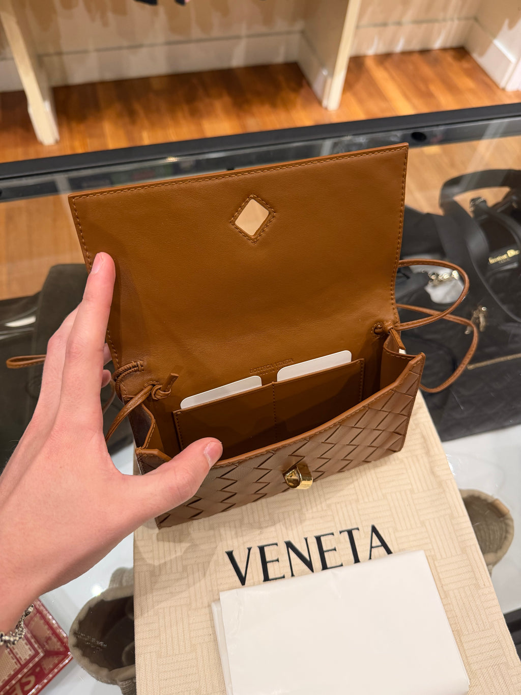 Bottega Veneta Andiamo Leather Shoulder Bag