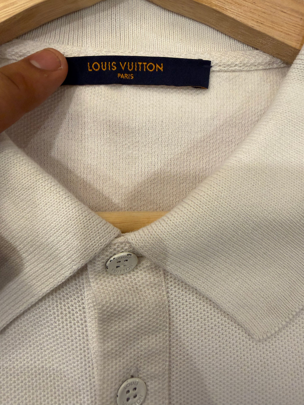Louis Vuitton Staples Edition.
Embroidered Polo - White