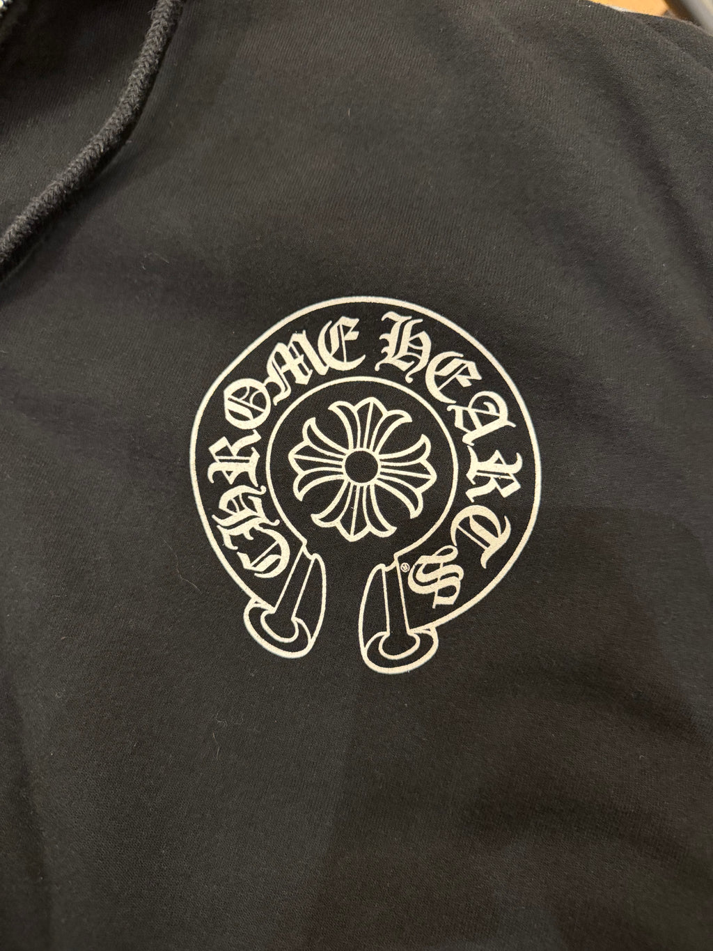 Chrome Hearts Miami Exlc. Horseshoe Zip Up Hoodie - Black