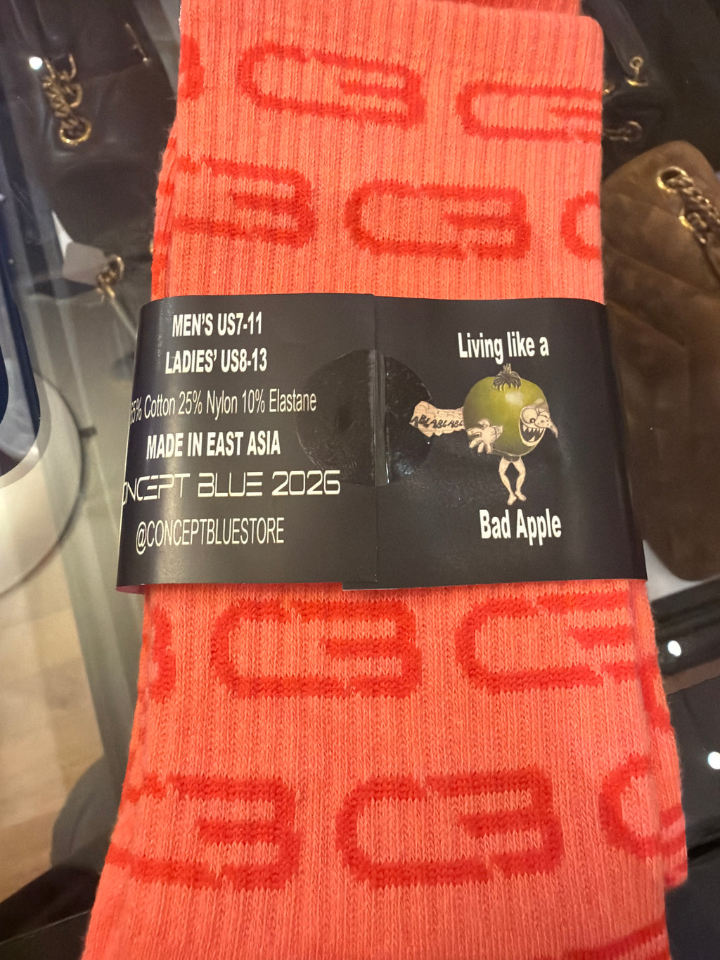Concept Blue Socks - Orange