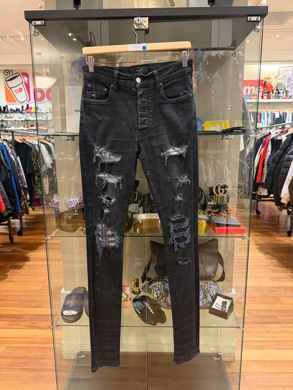 Amiri Tropical Patch Thrasher Distressed Denim Jeans