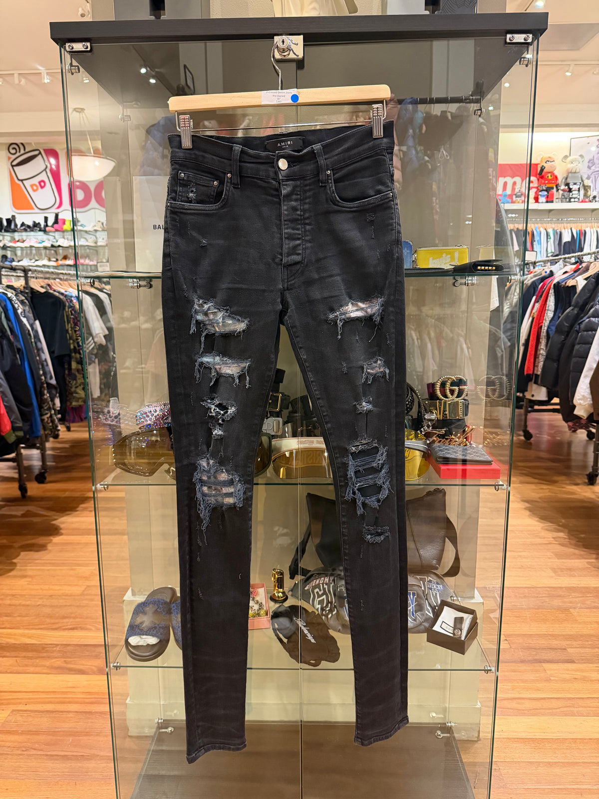 Amiri Tropical Patch Thrasher Distressed Denim Jeans