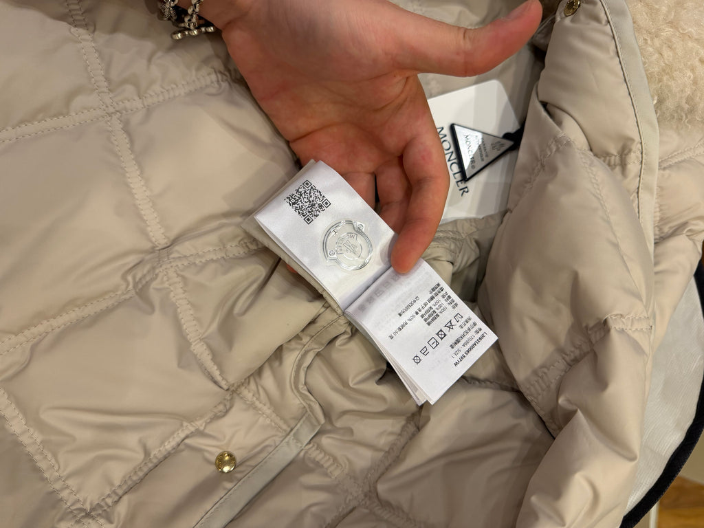 Moncler Cygnes Down Quilted Jacket - Beige (Women’s)