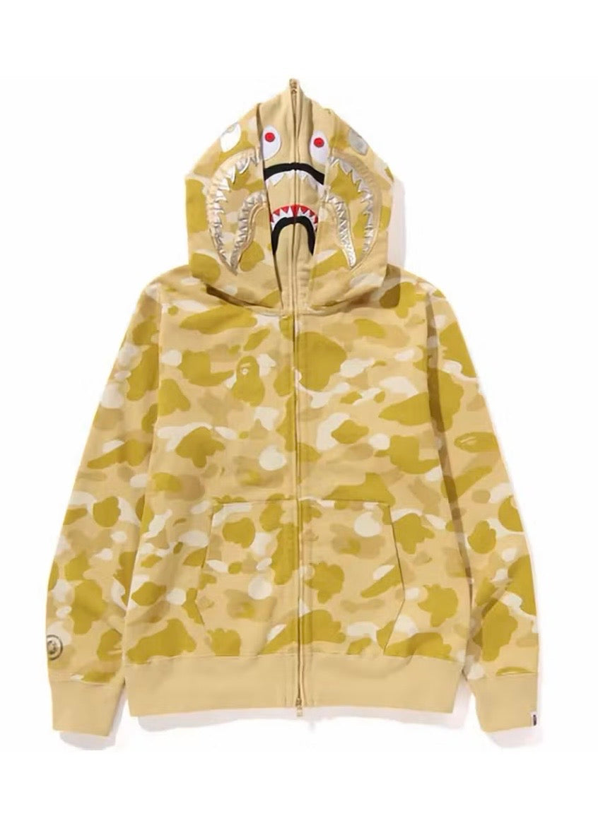 BAPE Color Camo Double Shark Full Zip - Yellow