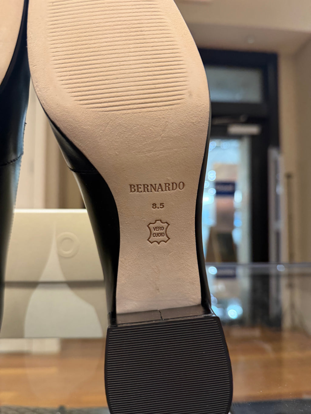 Bernardo 50mm Amelie Leather Mary Jane Pumps
