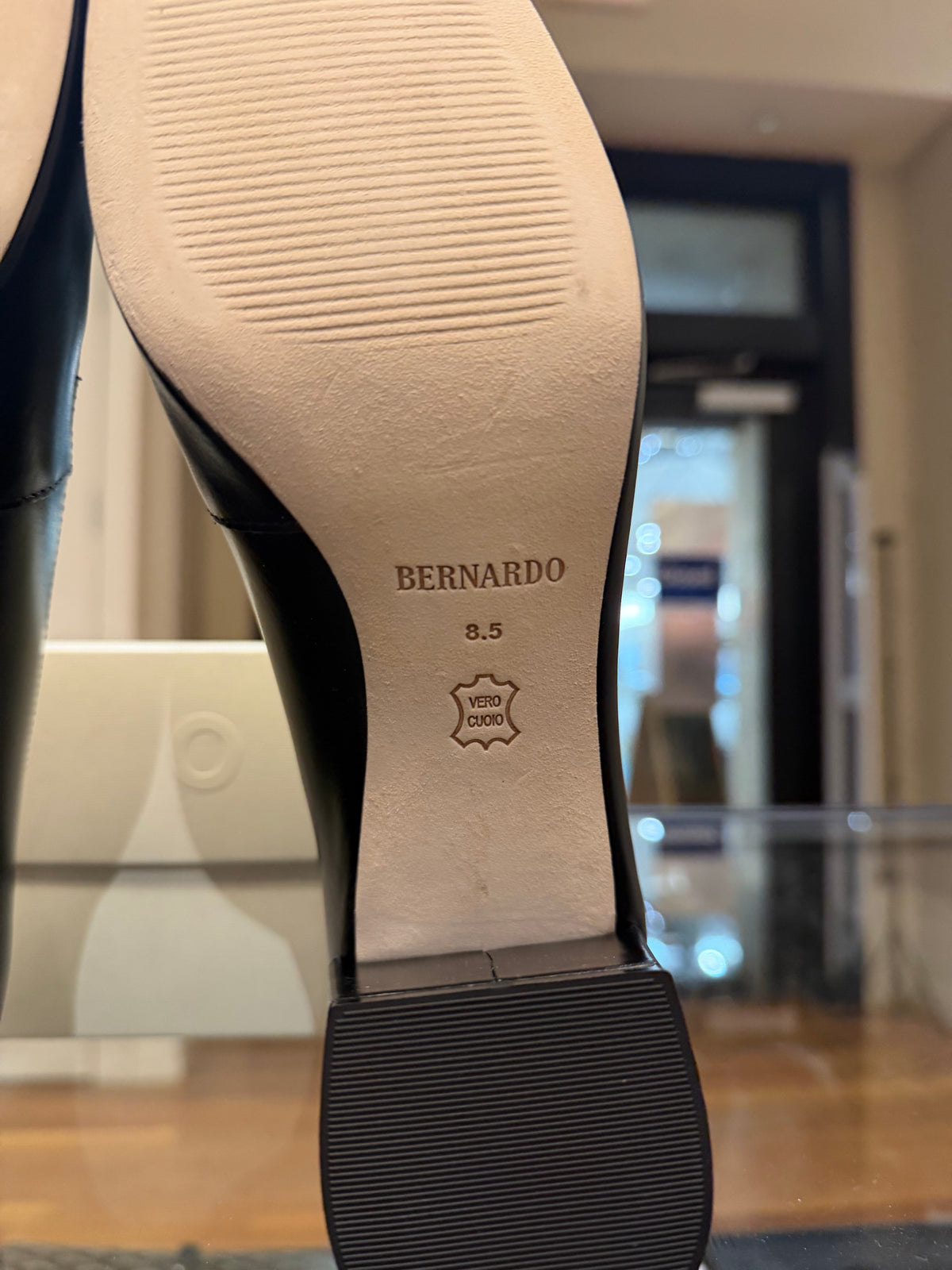 Bernardo 50mm Amelie Leather Mary Jane Pumps