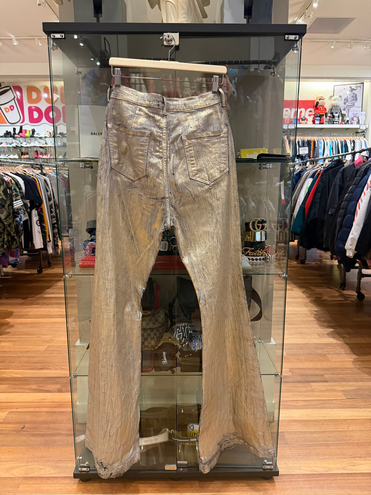 Rick Owens Gold Foil Coated
Denim Jeans