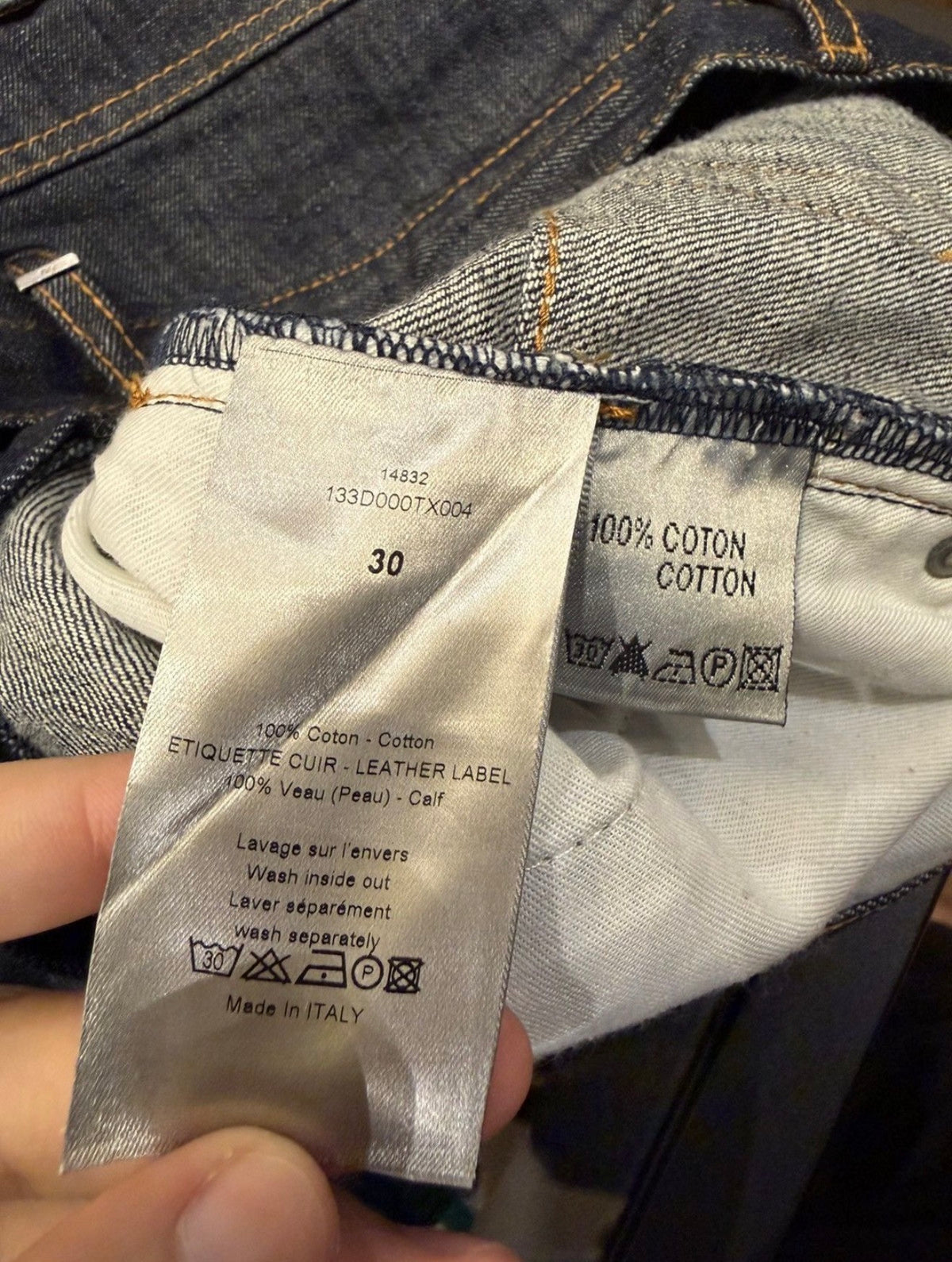 Dior Homme AW11 ‘19cm Pouring Rain’ Raw Denim Jeans - Bleu Marine