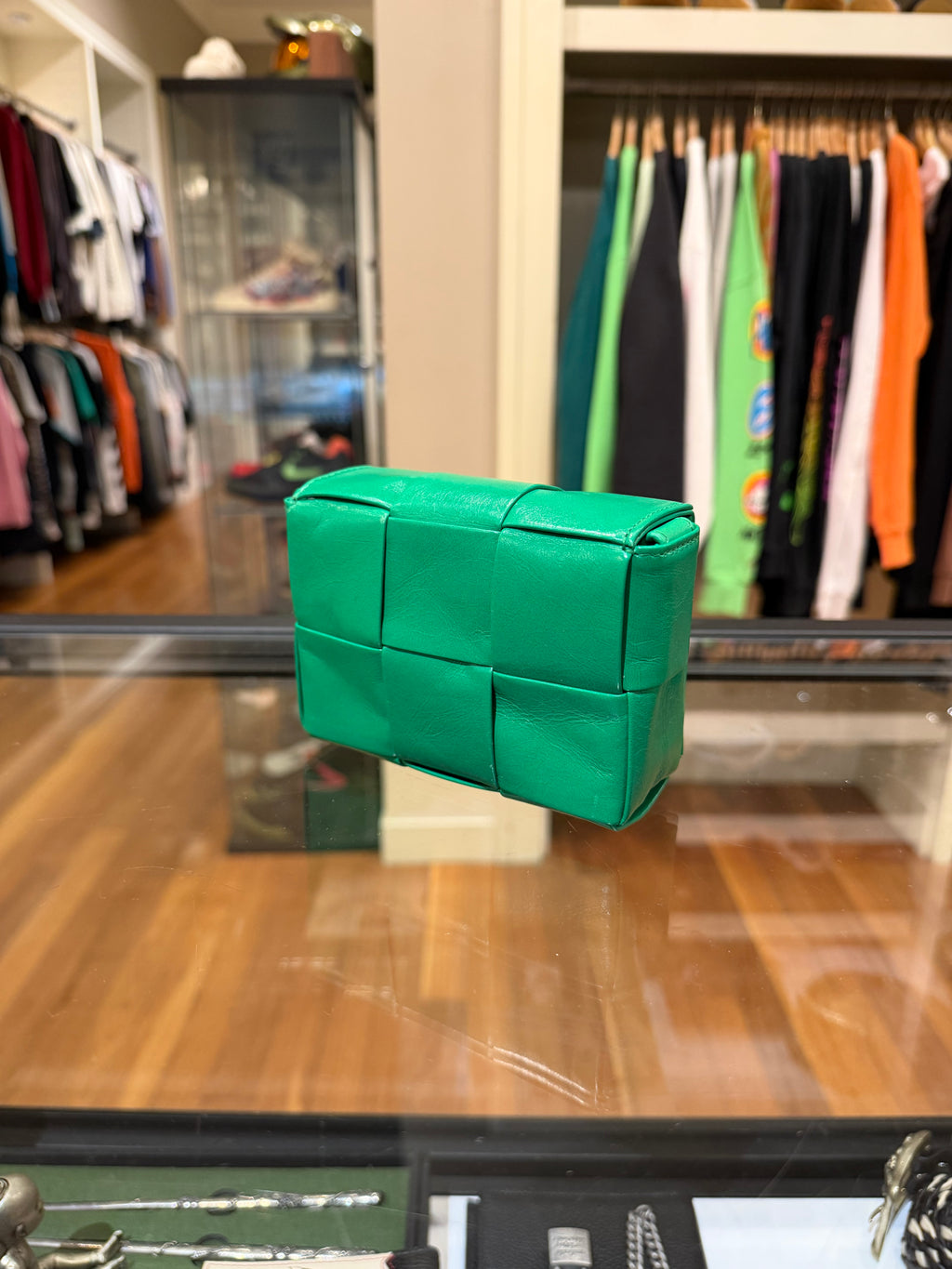 Bottega Veneta Candy Cassette Crossbody Bag Mini Intreccio