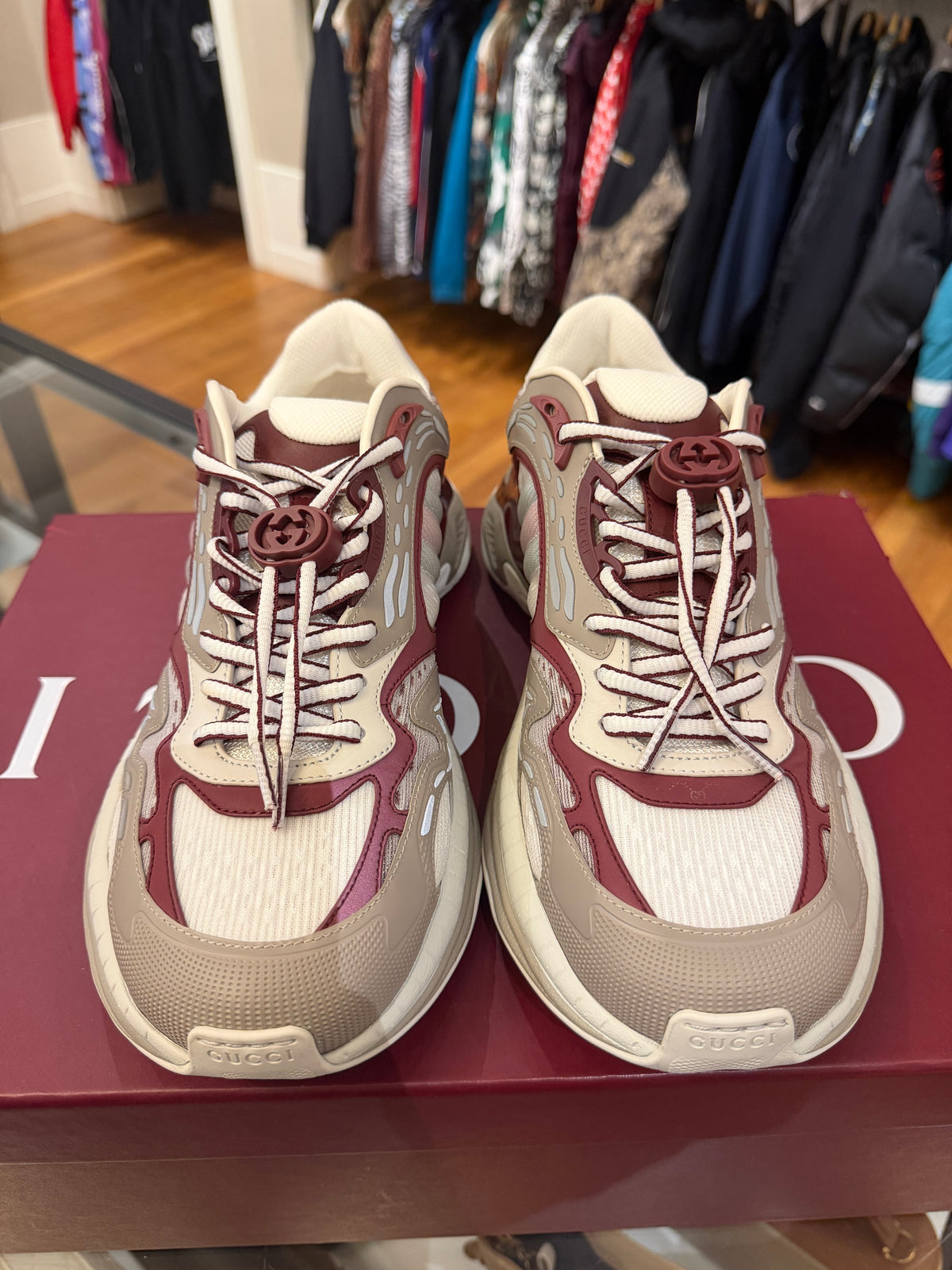 Gucci 2.0 Grey Rossi Ancora Mesh Sneaker