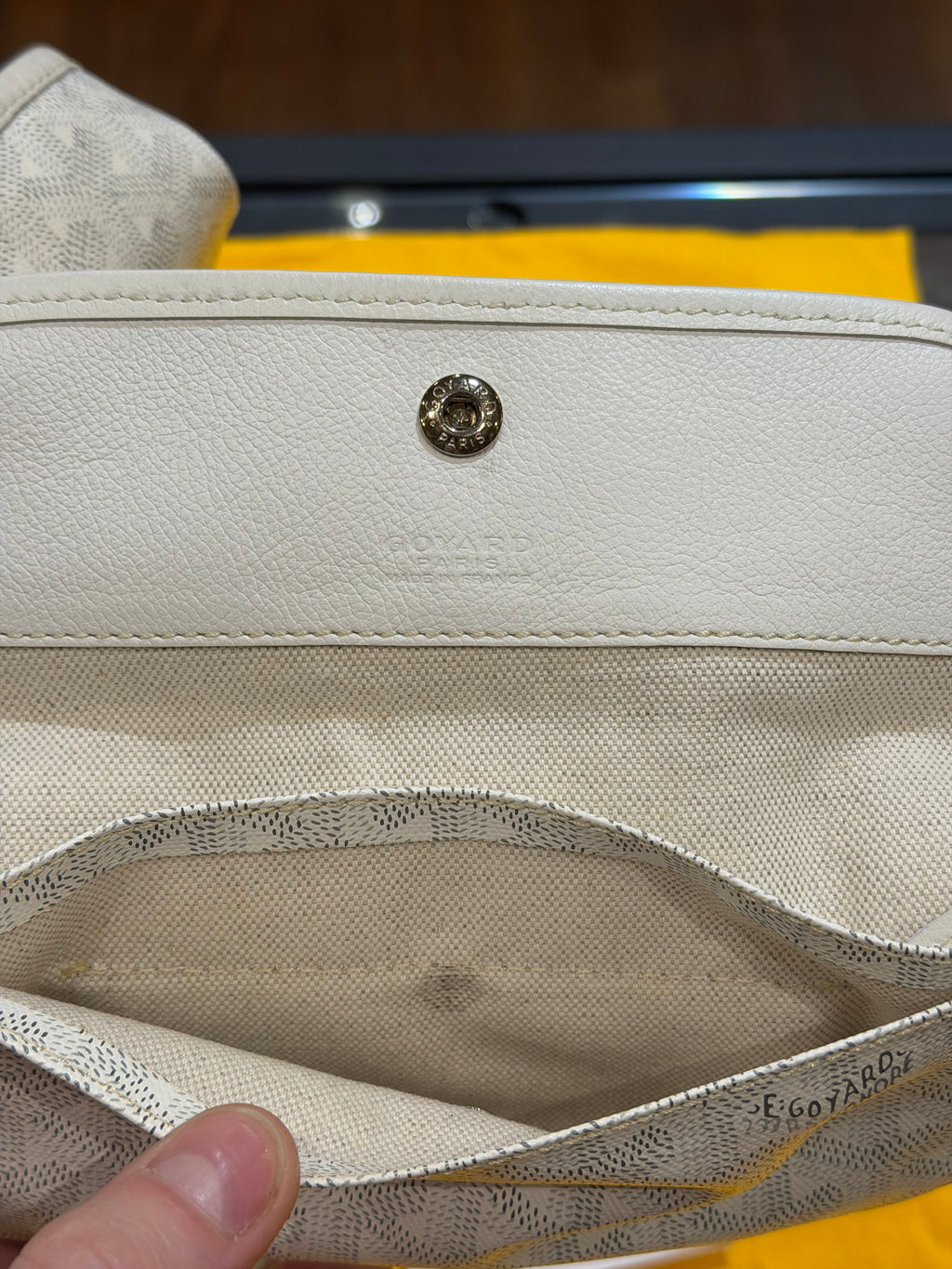 Goyard Saint Louis PM Tote Bag White