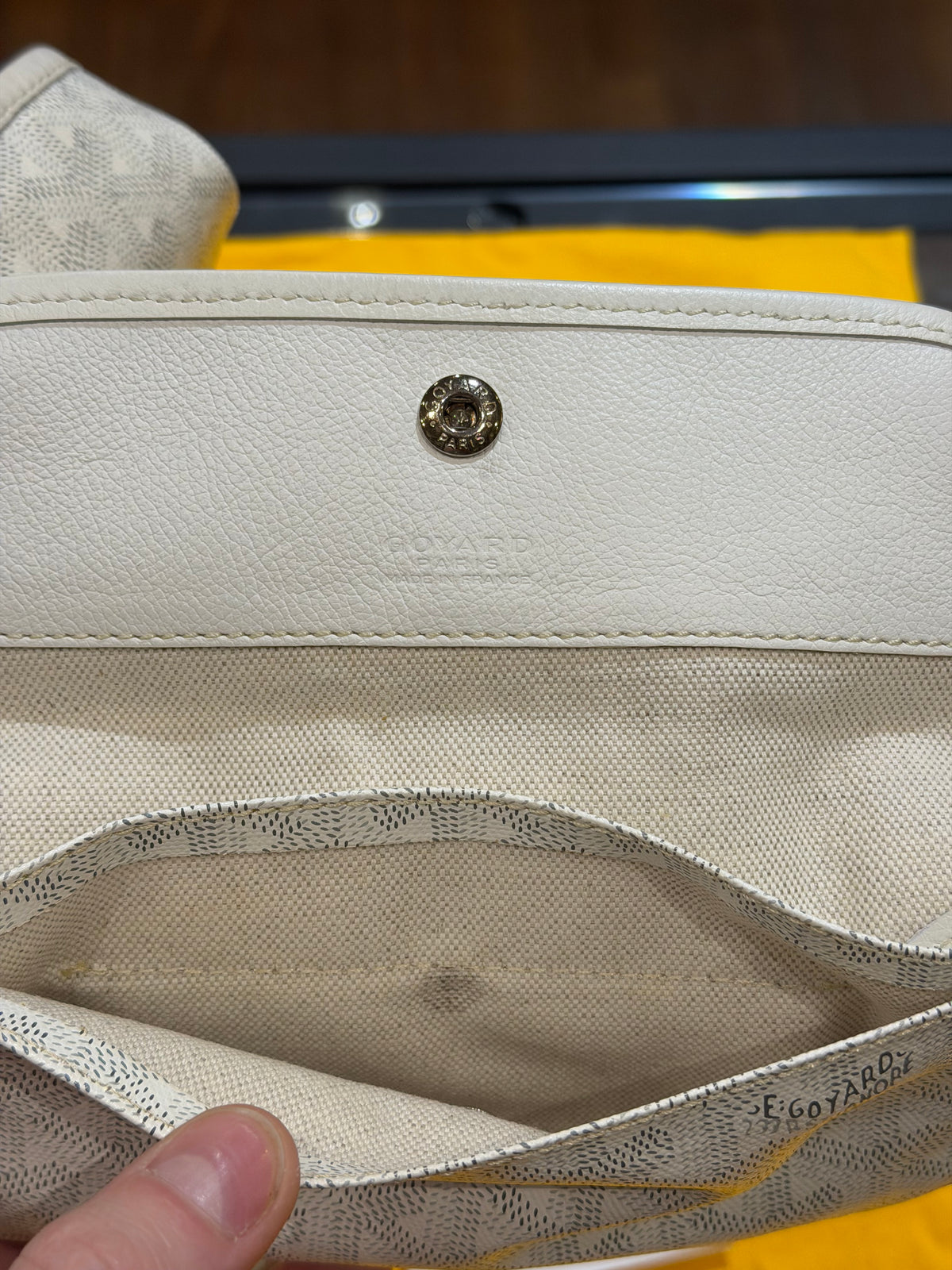 Goyard Saint Louis PM Tote Bag White