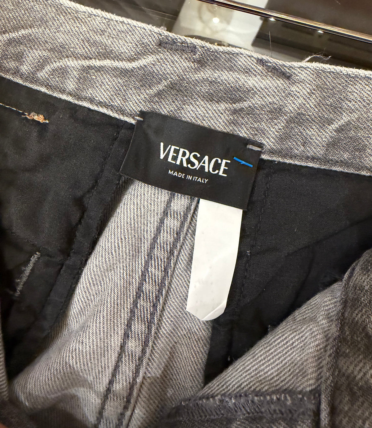 Versace Kids Panelled Straight-Leg Cargo Jeans - Grey