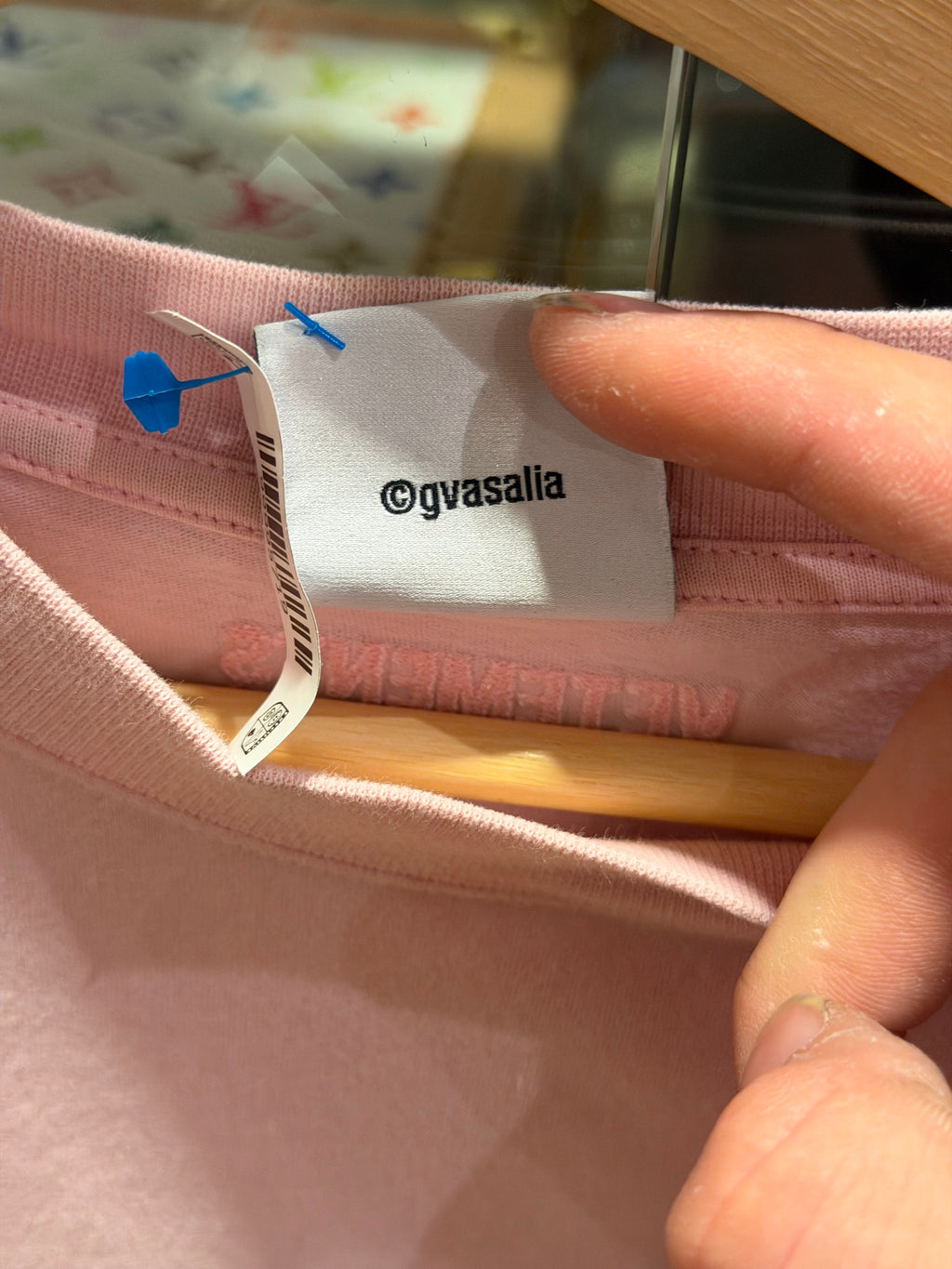 Vetements Size Logo Tee - Pink
