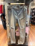 Amiri MX1 Leopard Velour Patch Denim Jeans