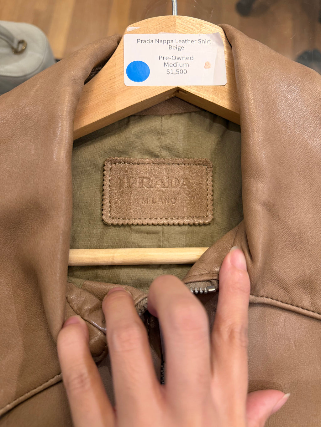 Prada Nappa Leather Shirt