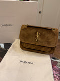 Saint Laurent Mini Niki Suede Shoulder Bag