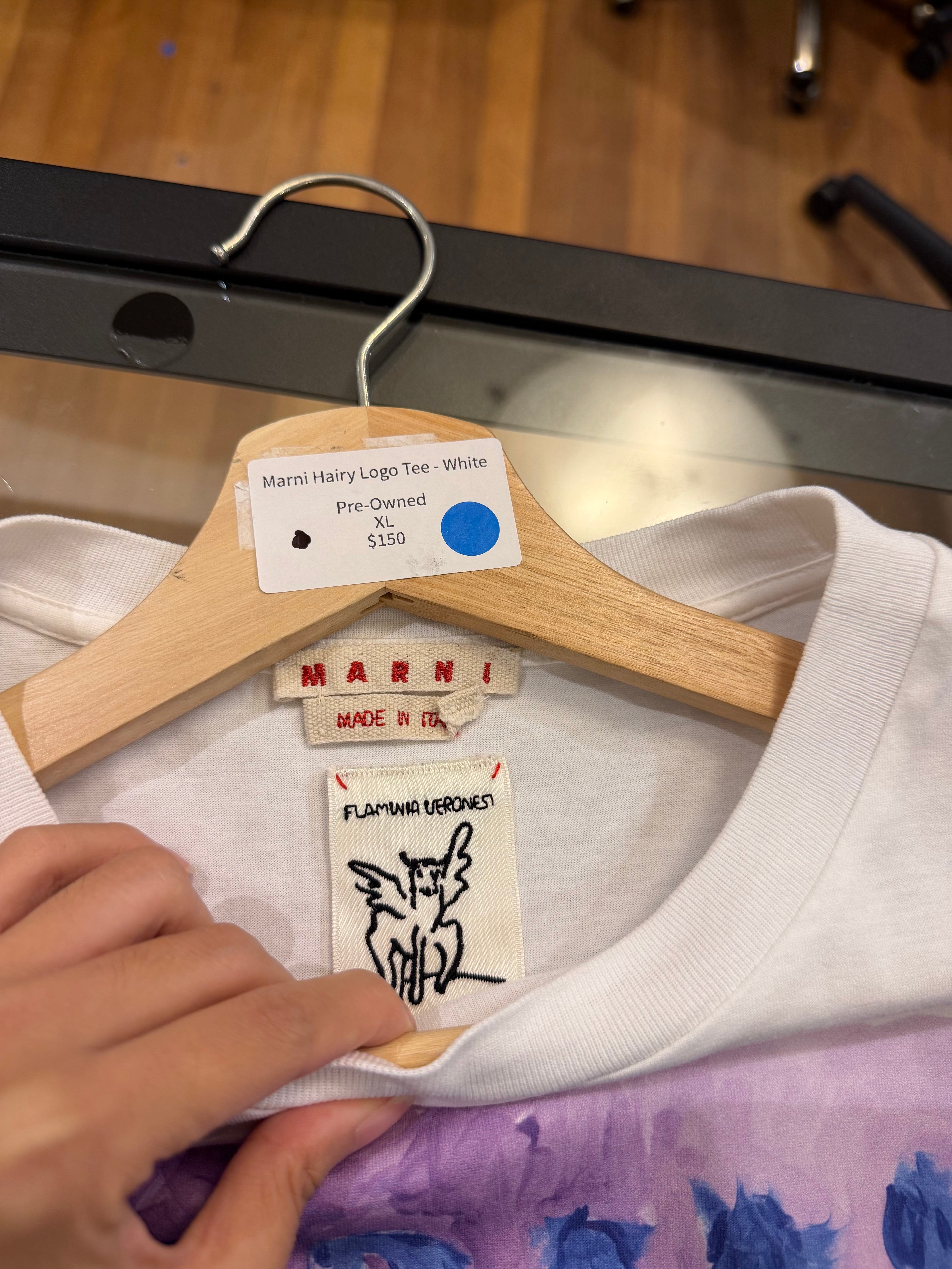 Marni Hairy Logo Tee