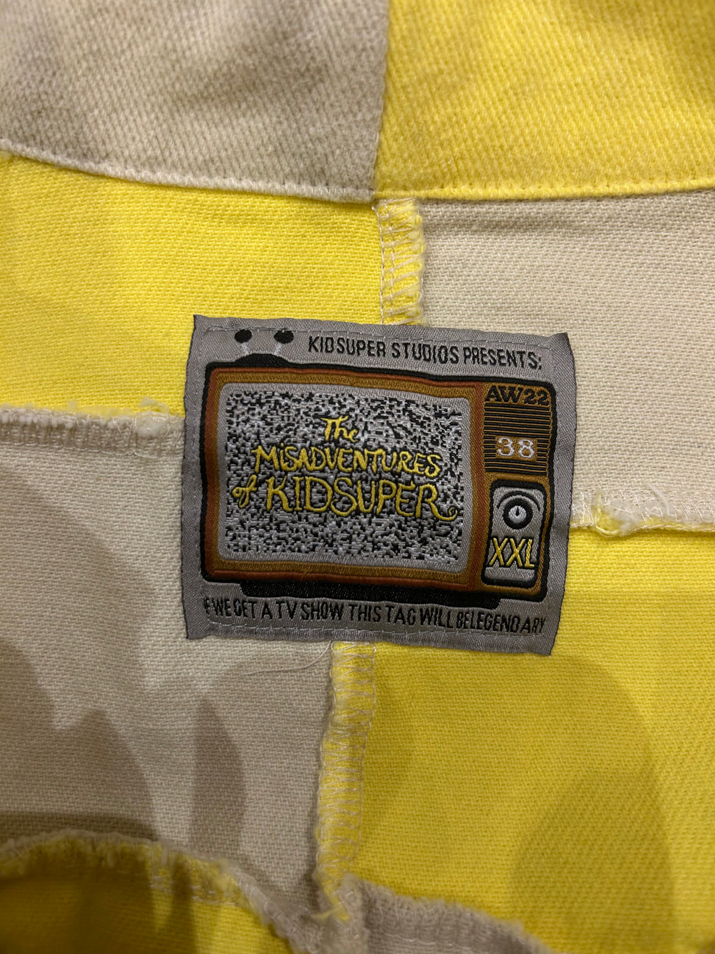 Kidsuper Checkered Button Overshirt - Yellow