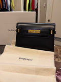 Saint Laurent Black Calfskin Medium Manhattan Shoulder Bag