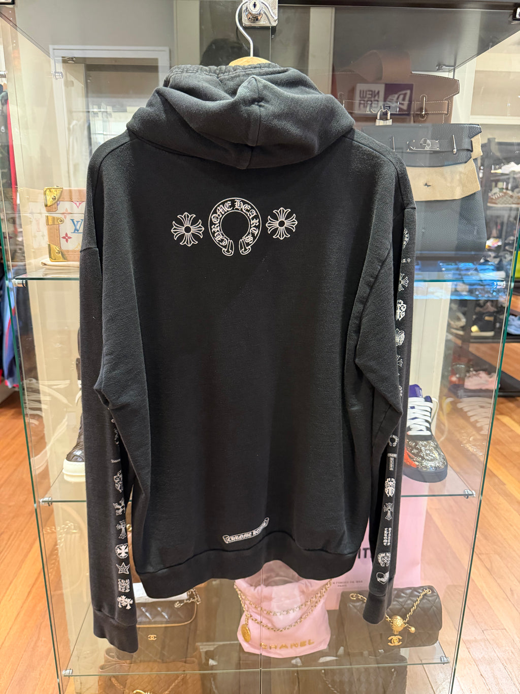 Chrome Hearts Multi Logo Eye Chart Hoodie - Black