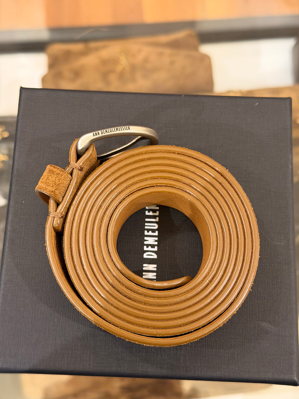 Ann Demeulemesster Konji Genuine Leather Skinny Belt
