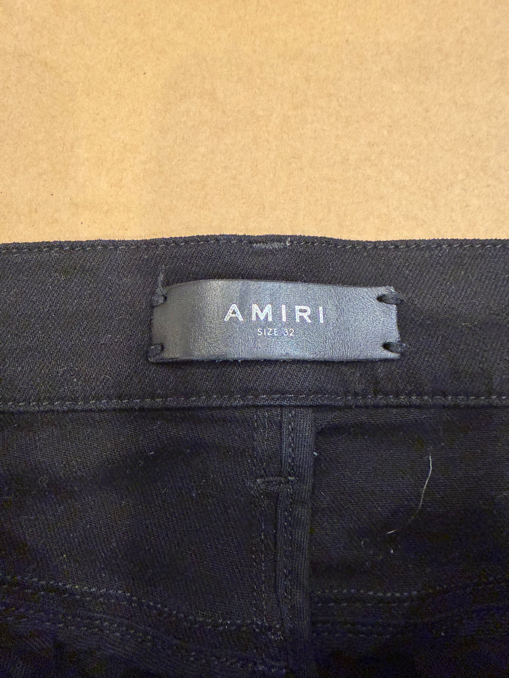 Amiri Gold Glitter Track Denim Jeans