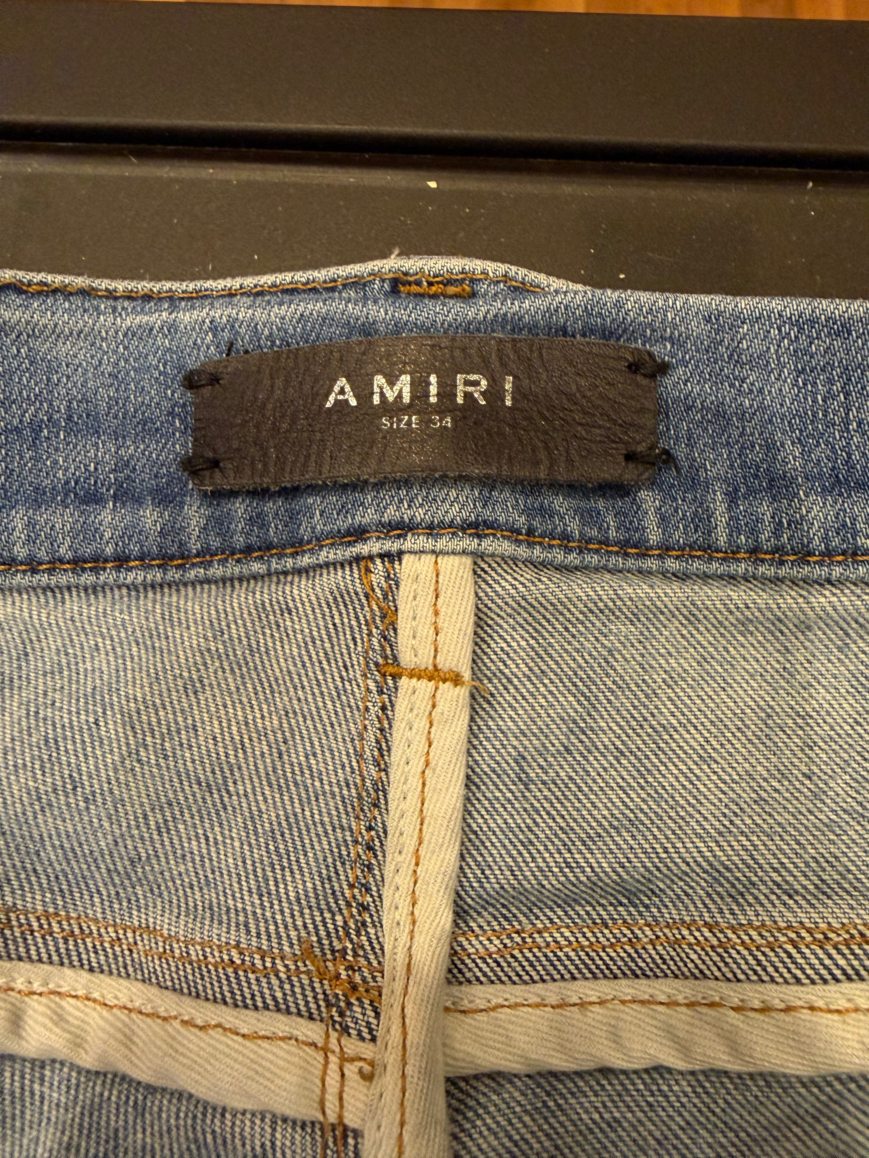 Amiri Half Track Zipper Denim Jeans- Indigo